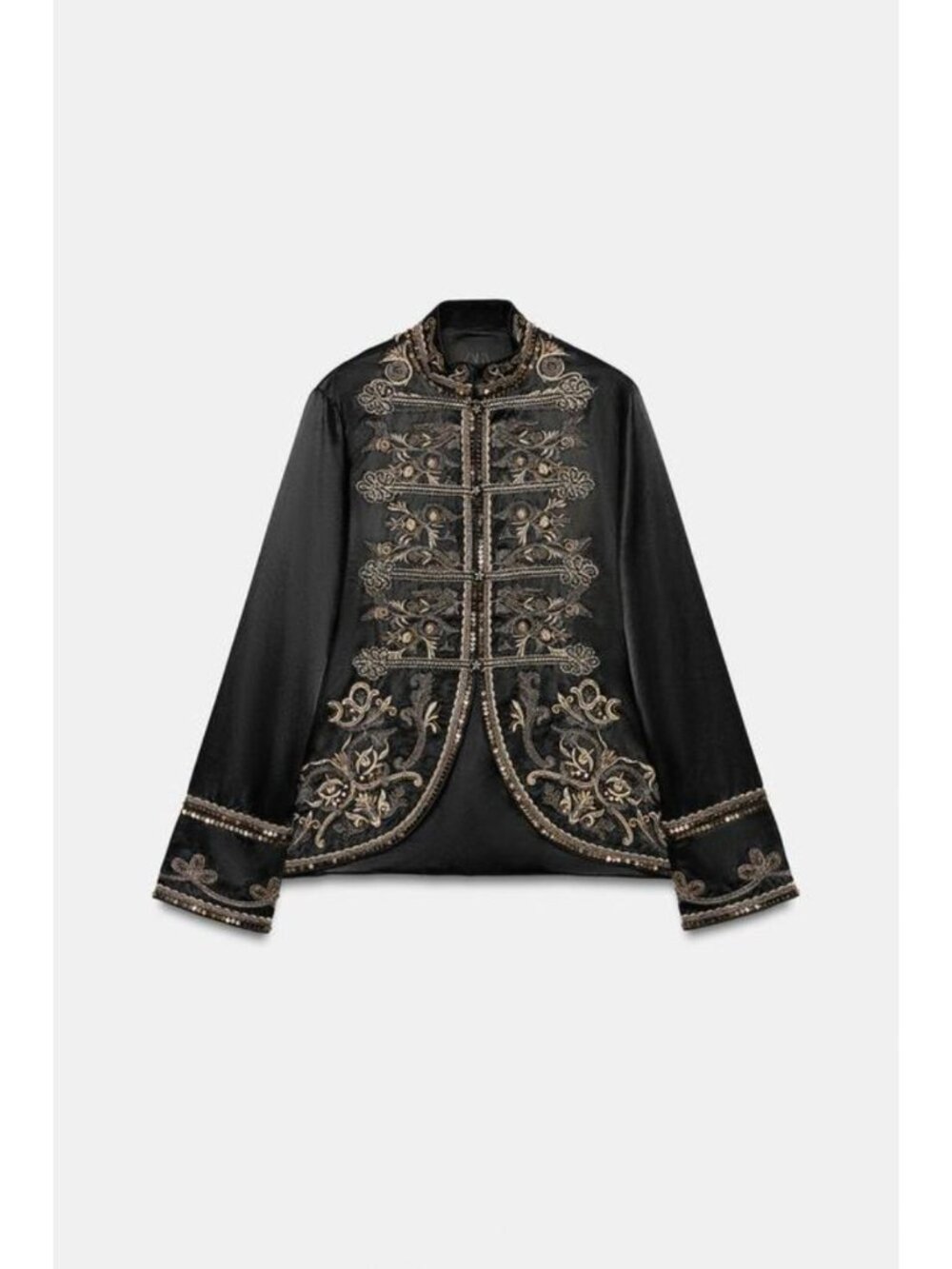 ZARA ZW COLLECTION EMBROIDERED FROG FASTENING JACKET 5107/251/800